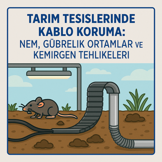 Tarım Tesislerinde Kablo Koruma: Nem, Gübrelik Ortamlar Ve Kemirgen Tehlikeleri