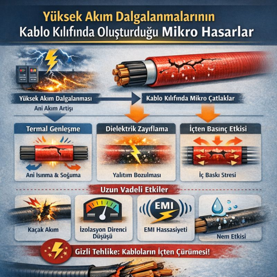 Yüksek Akım Dalgalanmalarının Kablo Kılıfında Oluşturduğu Mikro Hasarlar