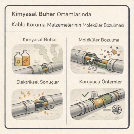 Kimyasal Buhar Ortamlarında Kablo Koruma Malzemelerinin Moleküler Bozulması