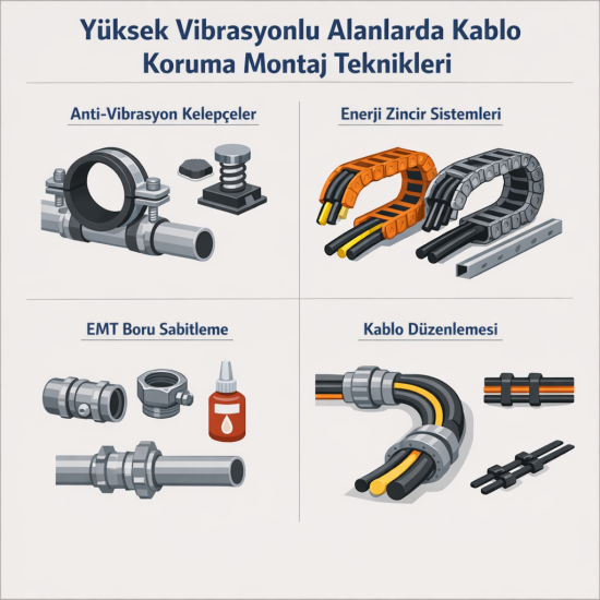 Yüksek Vibrasyonlu Alanlarda Kablo Koruma Montaj Teknikleri