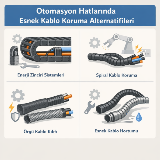 Otomasyon Hatlarında Esnek Kablo Koruma Alternatifleri