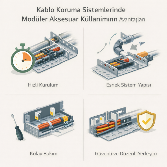 Kablo Koruma Sistemlerinde Modüler Aksesuar Kullanımının Avantajları