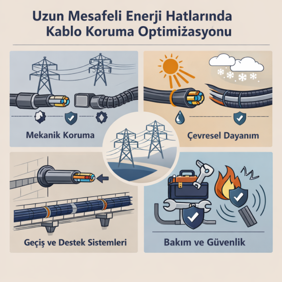 Uzun Mesafeli Enerji Hatlarında Kablo Koruma Optimizasyonu