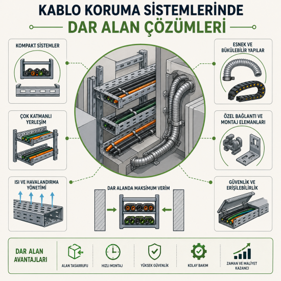 Kablo Koruma Sistemlerinde Dar Alan Çözümleri