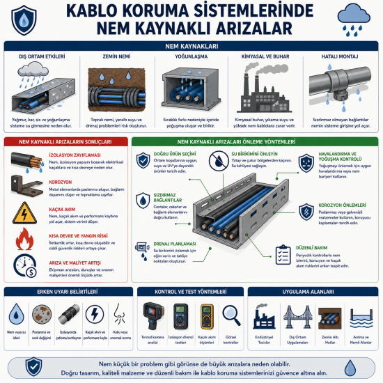 Kablo Koruma Sistemlerinde Nem Kaynaklı Arızalar