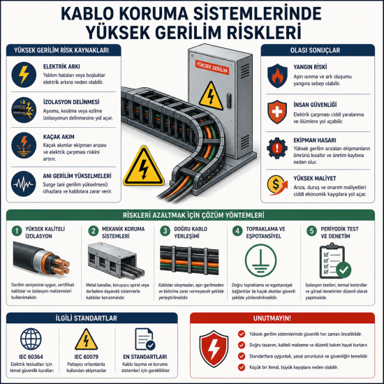 Kablo Koruma Sistemlerinde Yüksek Gerilim Riskleri