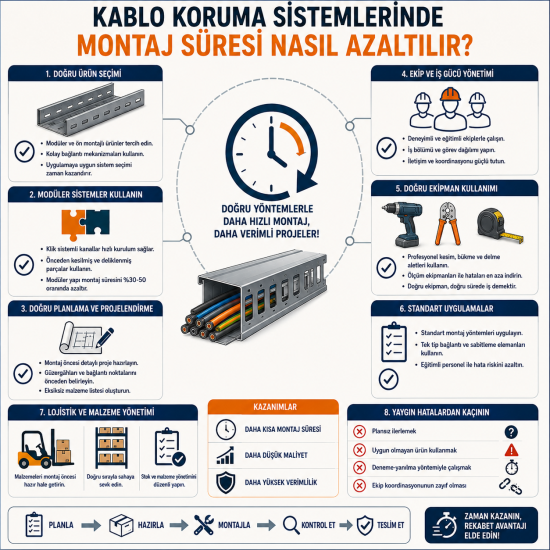 Kablo Koruma Sistemlerinde Montaj Süresi Nasıl Azaltılır?